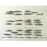 36 models of British warships by Bassett Lowke to include battleships, destroyers, cruisers,