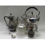A quantity of electroplate including serving dishes, tea wares,