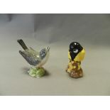 Two Beswick bird figures: Whitethroat and Great Tit