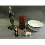 Decorative and collectable ceramics to include Royal Doulton figure 'Top o' the Hill', HN1834,