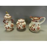 A collection of Mason Ironstone Mandalay Red pattern decorative wares