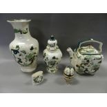 A collection of Masons Ironstone Chartreuse pattern table and gift ware