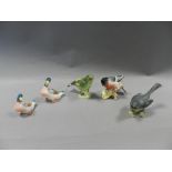 Beswick bird studies to include Green Finch first version, Bull Finch second version,