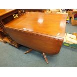 A Regency style mahogany pedestal sofa table