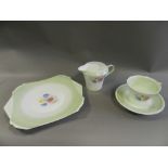 A Shelley Regent shape tea service pattern W13054 'Flower Sprays' comprising six cups, six saucers,