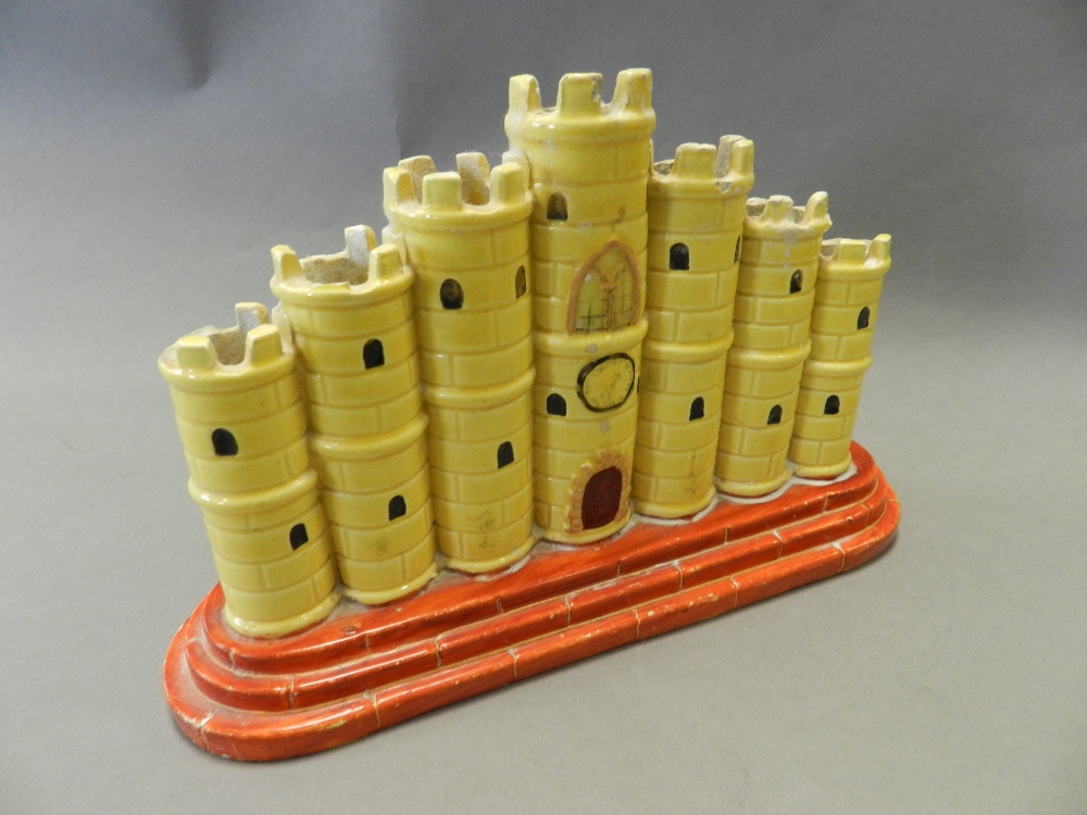 A Staffordshire model of a seven towered castle