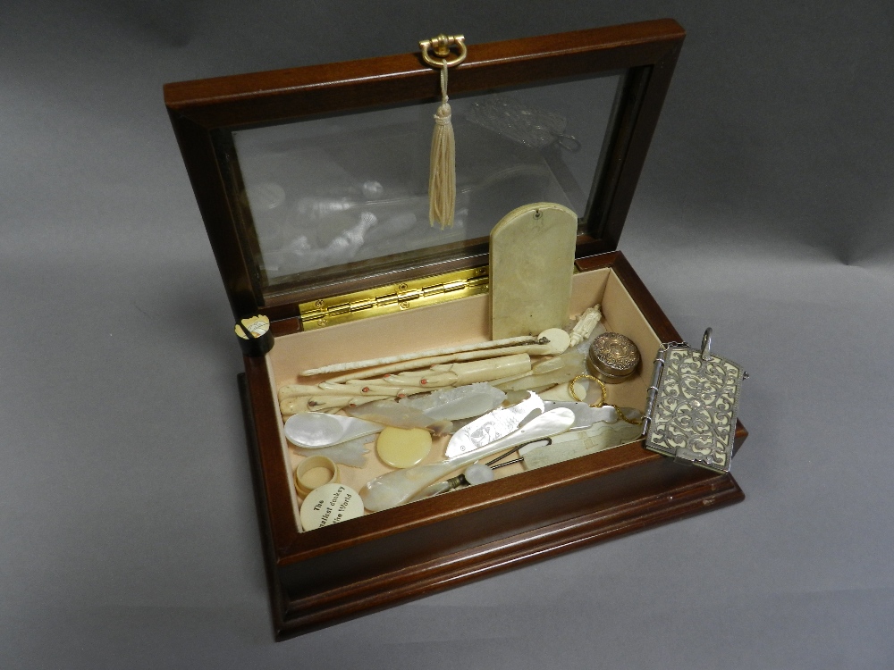 An ivory aide memoir together with a silver mounted ivory aide memoir,