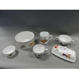 A quantity of Royal Worcester Evesham pattern tablewares to three trays