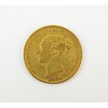 A Victoria young head shield back half sovereign,