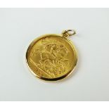 A George V half sovereign, dated 1914,