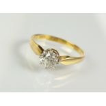 A single stone diamond ring,