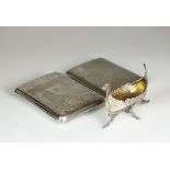 A combined silver aide memoire and card case, Birmingham 1901,