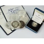 A collection of British Commemorative silver and cupro-nickel coinage to include;