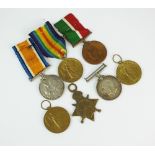 A pair of World War I medals, awarded to '224372 Pte I A.H.