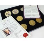 An assorted collection of gold, silver and cupro-nickel world commemorative coinage,