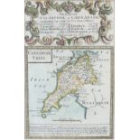 A collection of four English 17th century maps: The road from London to Aberistwith and Welshpool