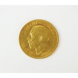 A George V half sovereign,