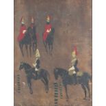 Paul Lucien Dessau (1909-1999) Horse Guards, signed lower right, oil on canvas,