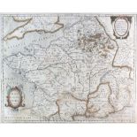 Jansson (Jan) Map of France 1657, engraving, text on verso, 40 x 49.