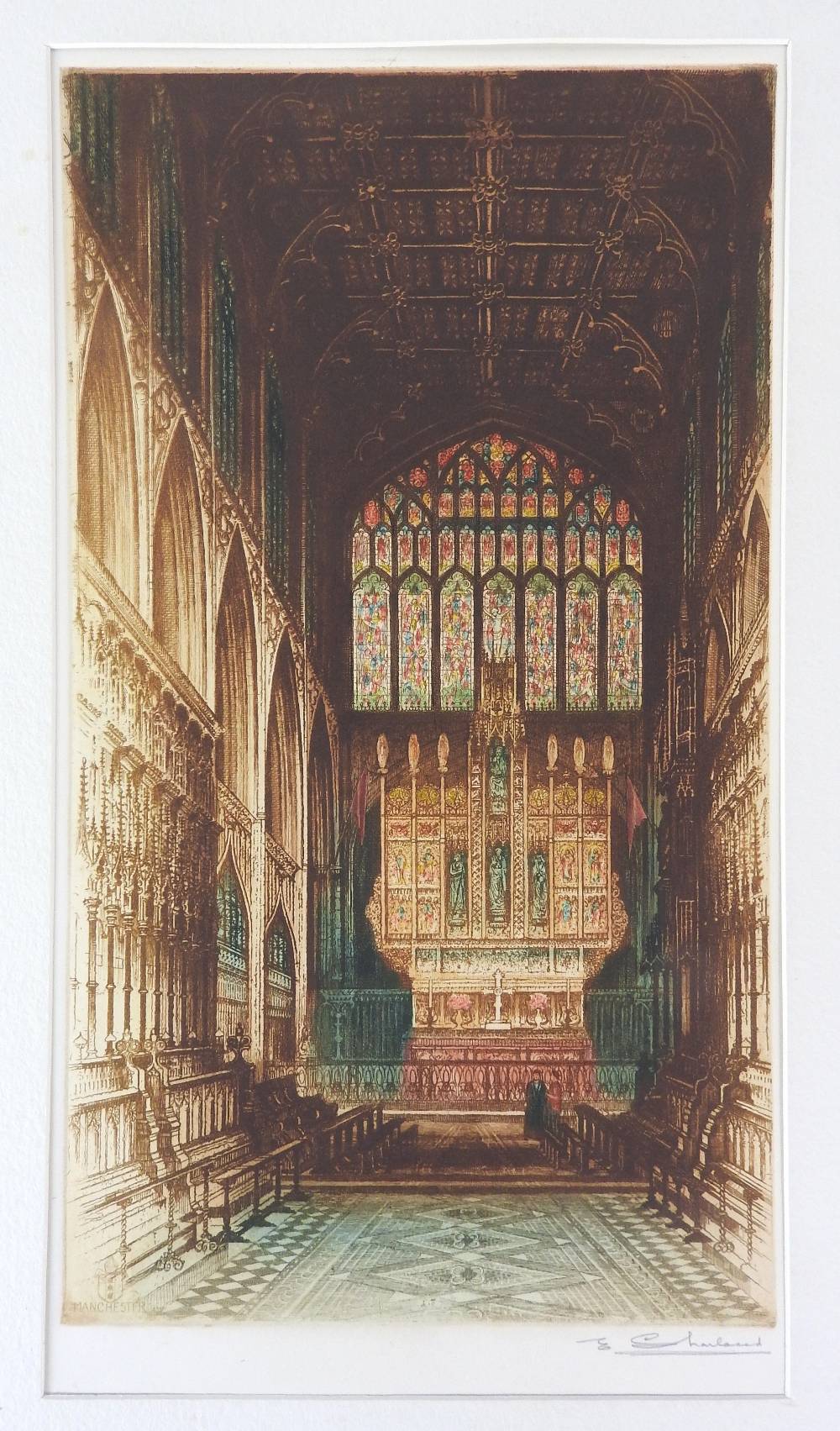 Edward W Sharland (1884-1967) A collection of seven unframed etchings of cathedrals titled, - Image 7 of 7