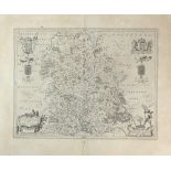 Blaeu (J) Comitatus Salopiensis Anglice Shropshire 1645, text from Camdens Britannia on reverse,