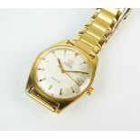 A Gentleman's gold plated Omega Geneve automatic wristwatch,
