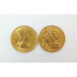 Two Elizabeth II sovereigns,