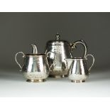 A three piece Bachelors silver tea service, T.W.