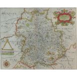 Hole (William) after Saxton (Christopher), early 17th century, Map of Shropshire, engraving,