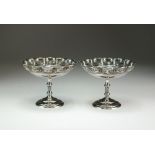 A pair of silver pedestal bon bon dishes, Mappin & Webb, Birmingham 1924,