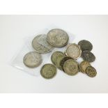A collection of British and foreign silver, cupro-nickel and bronze coinage and tokens,