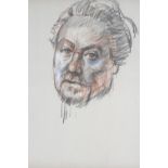 A collection of unframed 20th century drawings and watercolours to include a self portrait