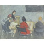 British School, mid 20th century Art class, oil on board,