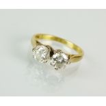 A two stone diamond ring,