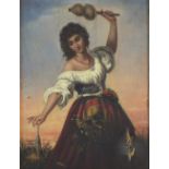Robert Kemm (1837-1895) Spanish lady weaving cotton, oil on canvas,