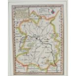 Seller (John) Map of Shropshire 1695, engraving, unframed, 12.