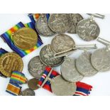 A collection of twelve 1914-18 War medals, four Victory medals,