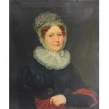 English School, 19th Century, Portrait of a lady, possibly Mary Marshall,
