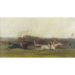 British school, late 19th/early 20th century, A set of four scenes from a steeplechase,