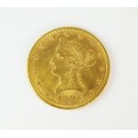 United States of America, ten dollar Coronet head,