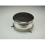 A silver mounted trinket box, B & Co, Birmingham 1976,