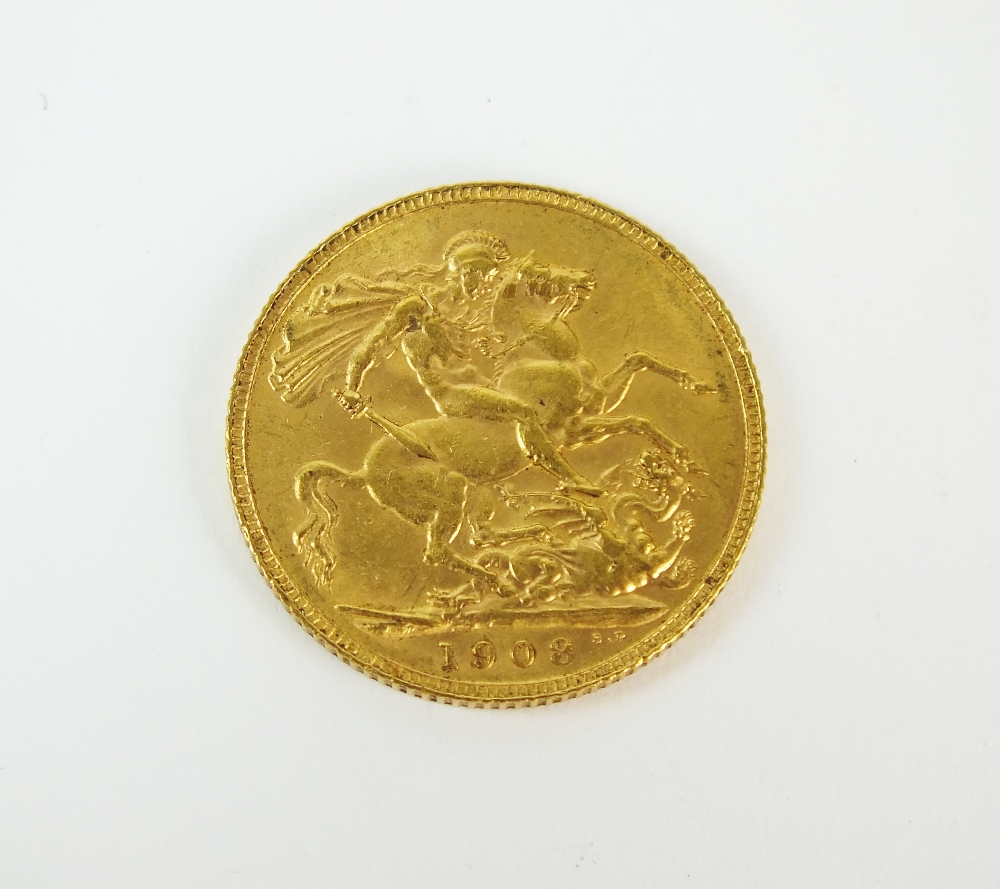 An Edward VII sovereign dated 1908, - Image 2 of 2