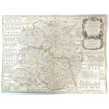Bowen (Eman) An Accurate Map of Shropshire Divided into its Hundreds 1760, engraving laid in linen,