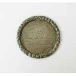 An early Victorian white metal medal 'Relics of the Royal George' sunk at Spithead 1782,