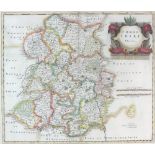 Morden (Robert) Map of Shrophsire, 17th century, engraving, unframed, 37 x 42.