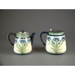 A Moorcroft Macintyre Florian ware hot water jug and coffee pot with cover,