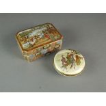 A Japanese Satsuma box and cover, possibly by Shozan, Meiji/Taisho period,