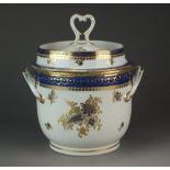 A Caughley ice pail, cover and inner liner, circa 1786-93,