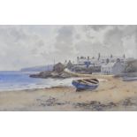 Warren Williams (1863-1918) Cemaes Bay, Anglesey, signed lower left, watercolour,