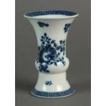 A Caughley trumpet form vase transfer-printed with a Sliced Apple pattern, circa 1778-86,